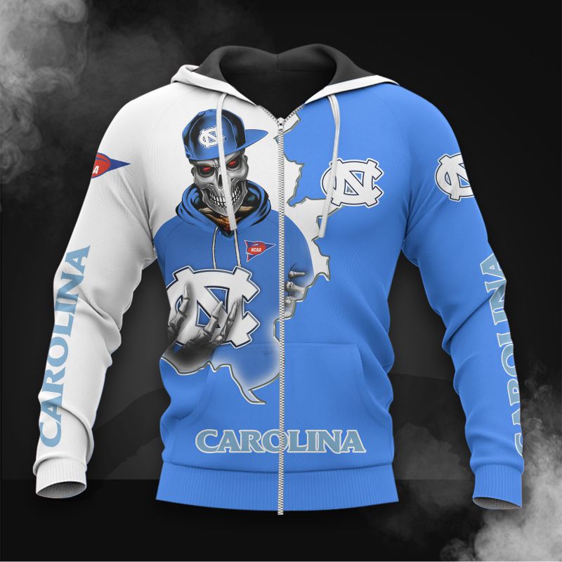 Ncaa North Carolina Tar Heels Skull Hoodies